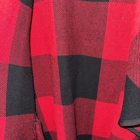 WOMENS RED PLAID VEST - Picture 3 of 5